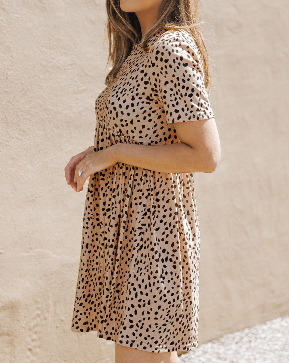 Leopard Babydoll T-Shirt Dress