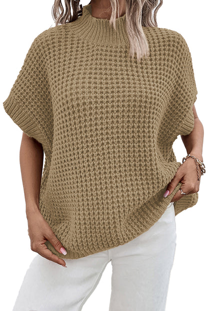 Mock Neck Batwing Sleeve Sweater