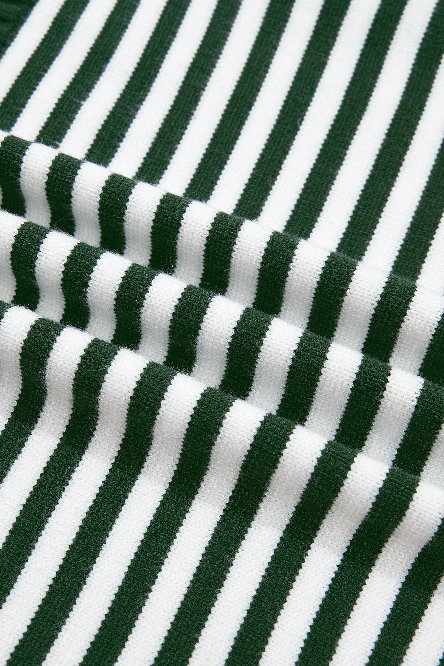 Stripe Button Placket Drop Shoulder Long Sleeve Sweater