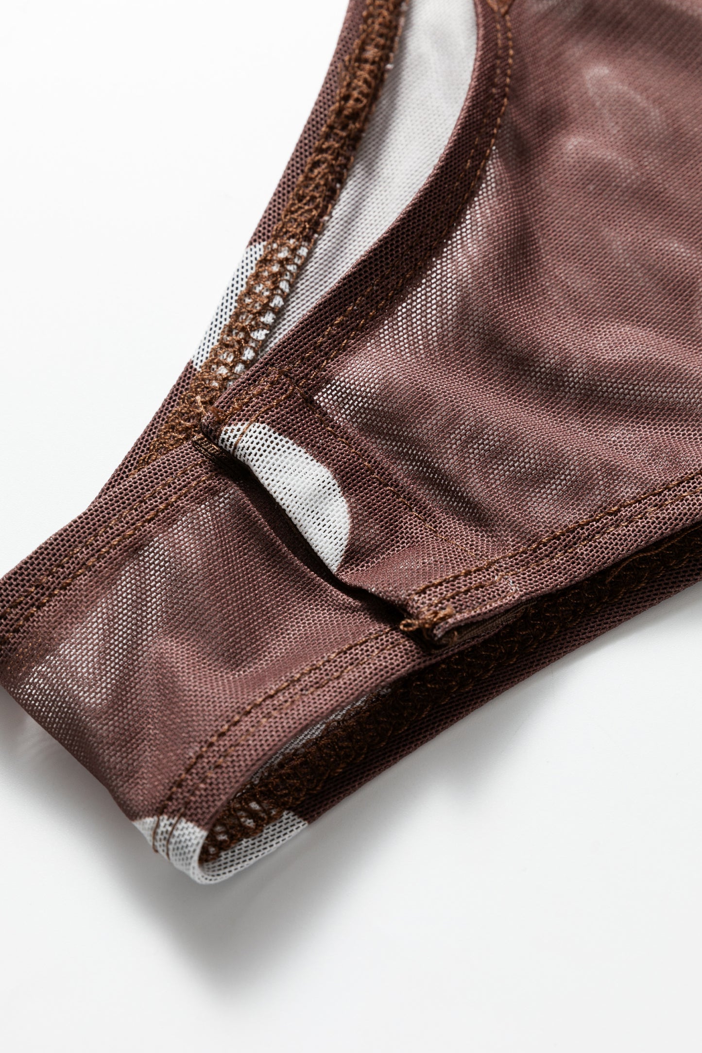 Polka Dot Mesh Long Sleeve Bodysuit