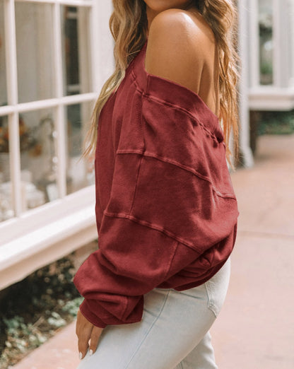 Twist Open Back Oversized Sweatshirt