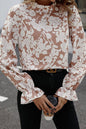 Floral Ruffle Long Sleeve Blouse