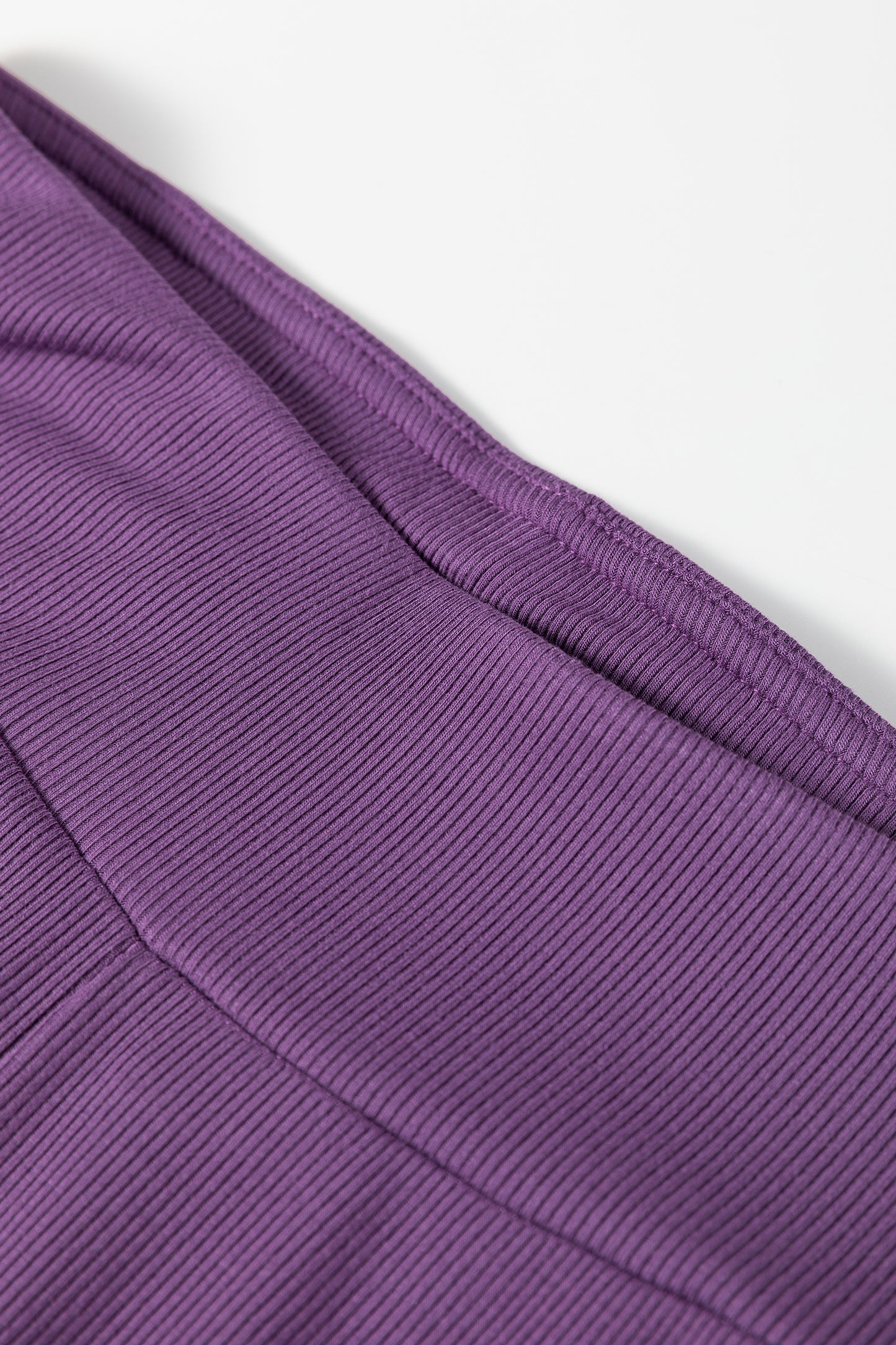 Solid Oversize Sweatshirt and Ribbed Leggings Set