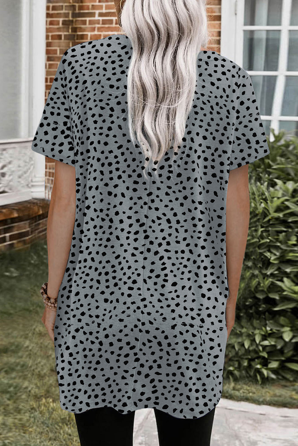 Leopard Pocketed Tunic Top