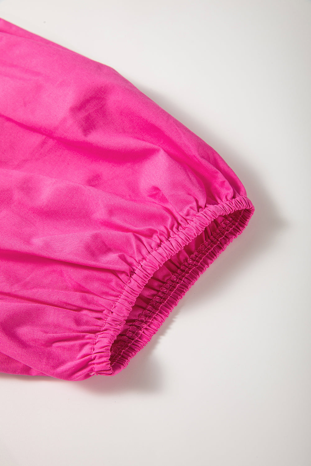 Solid Puff Sleeve Bow Tie Front Mini Dress