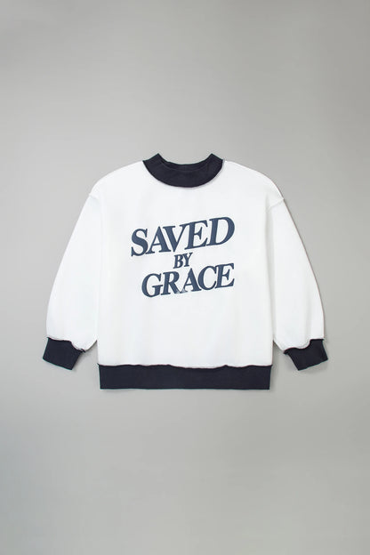 Plus Size Saved By Grace Mock Neck Sweatshirt