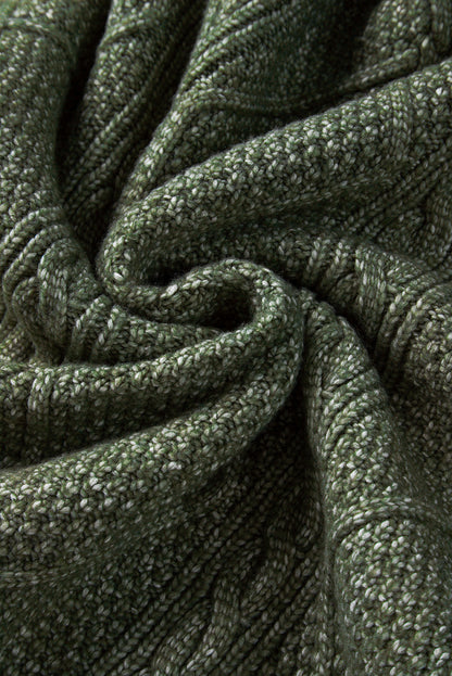 Cable Knit Drop Shoulder Sweater Dress