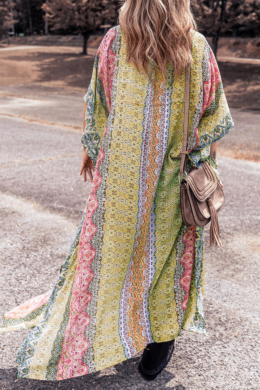 Boho Tassel Tie Duster Kimono