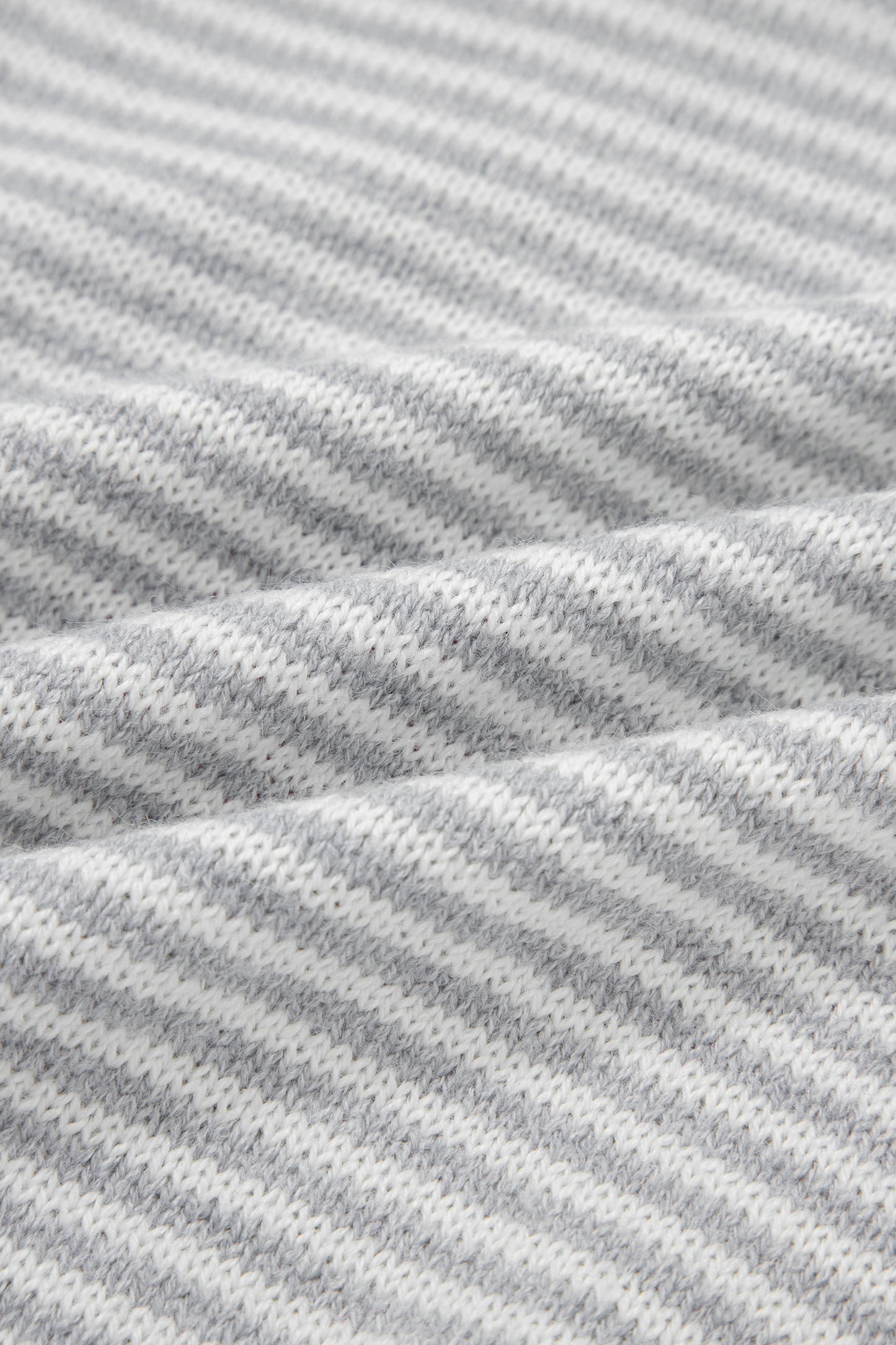 Valentine Heart Stripe Drop Shoulder Sweater