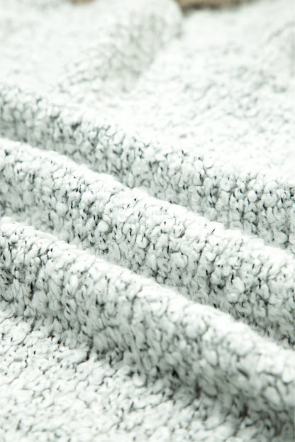 Colorblock Open Front Pocketed Cardigan