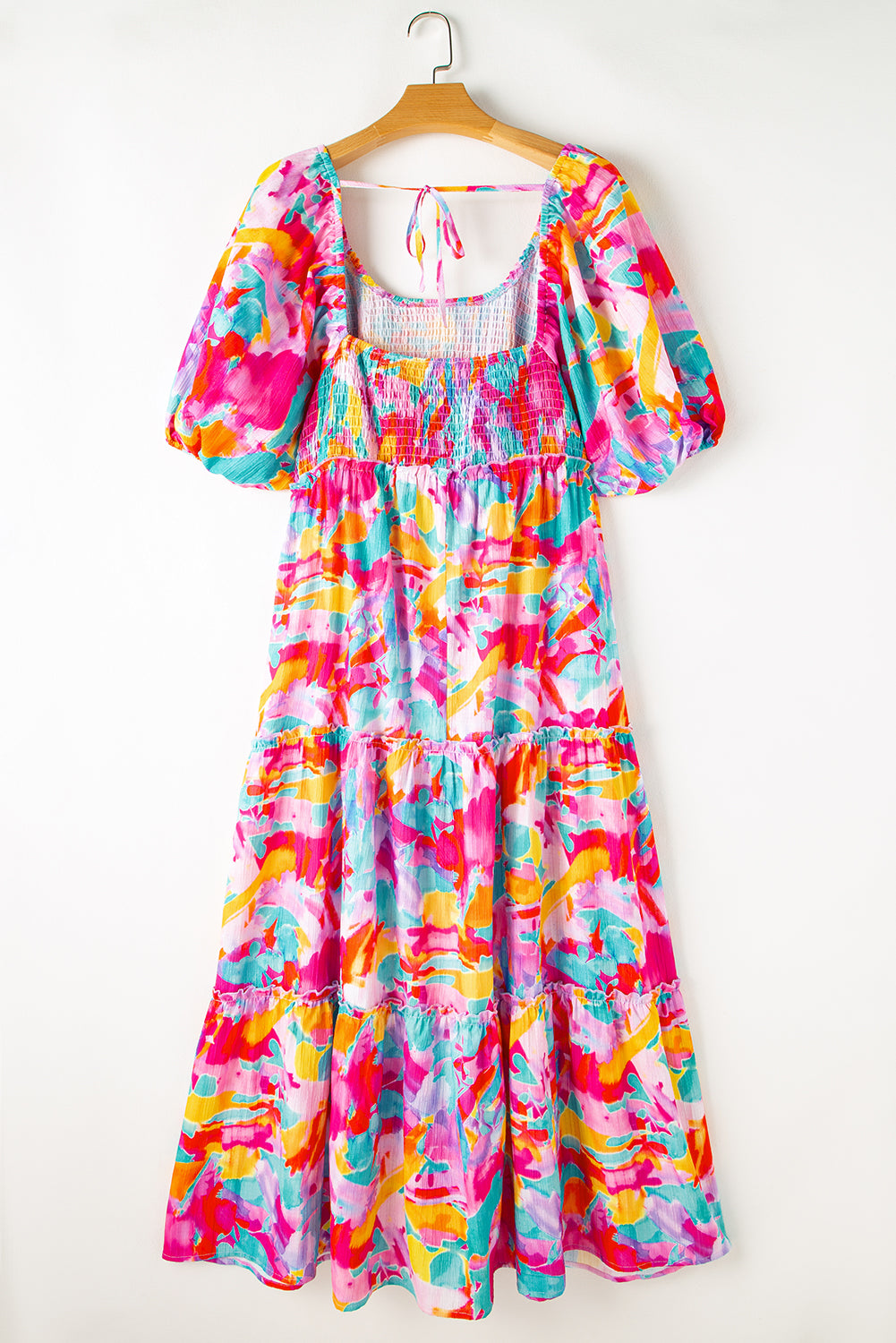 Floral Puff Sleeve Maxi Dress Plus Size