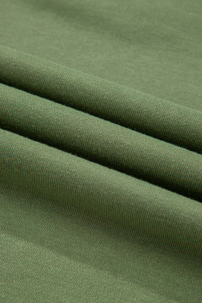 Stripe Contrast Collared Patchwork Sweatshirt