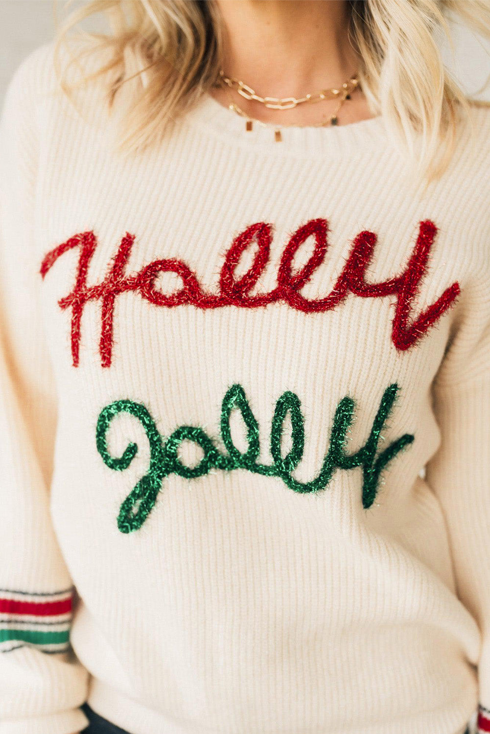 Holly Jolly Tinsel Sweater