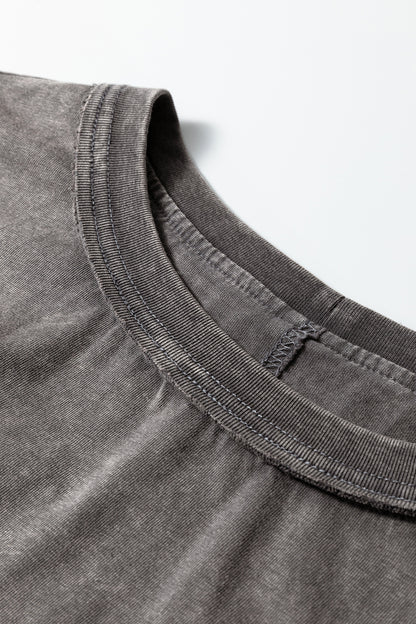 Solid Mineral Wash Boxy Tank Top