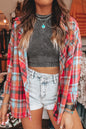 Plaid Long Sleeve Buttoned Shirt