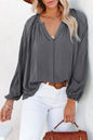 Gathered Dolman Puff Sleeve Top