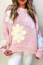 Floral Embroidered Long Sleeve Sweater