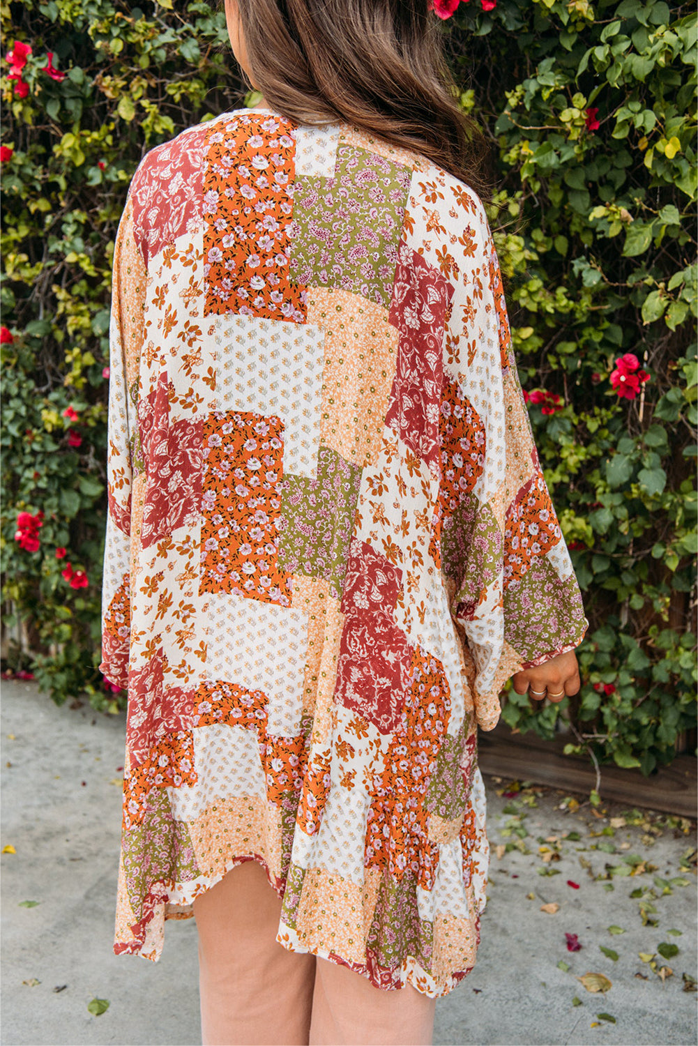 Boho Floral Patchwork Kimono