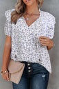 Floral Smocked Ruffle T-Shirt