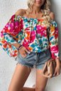 Floral Off Shoulder Bell Sleeve Blouse