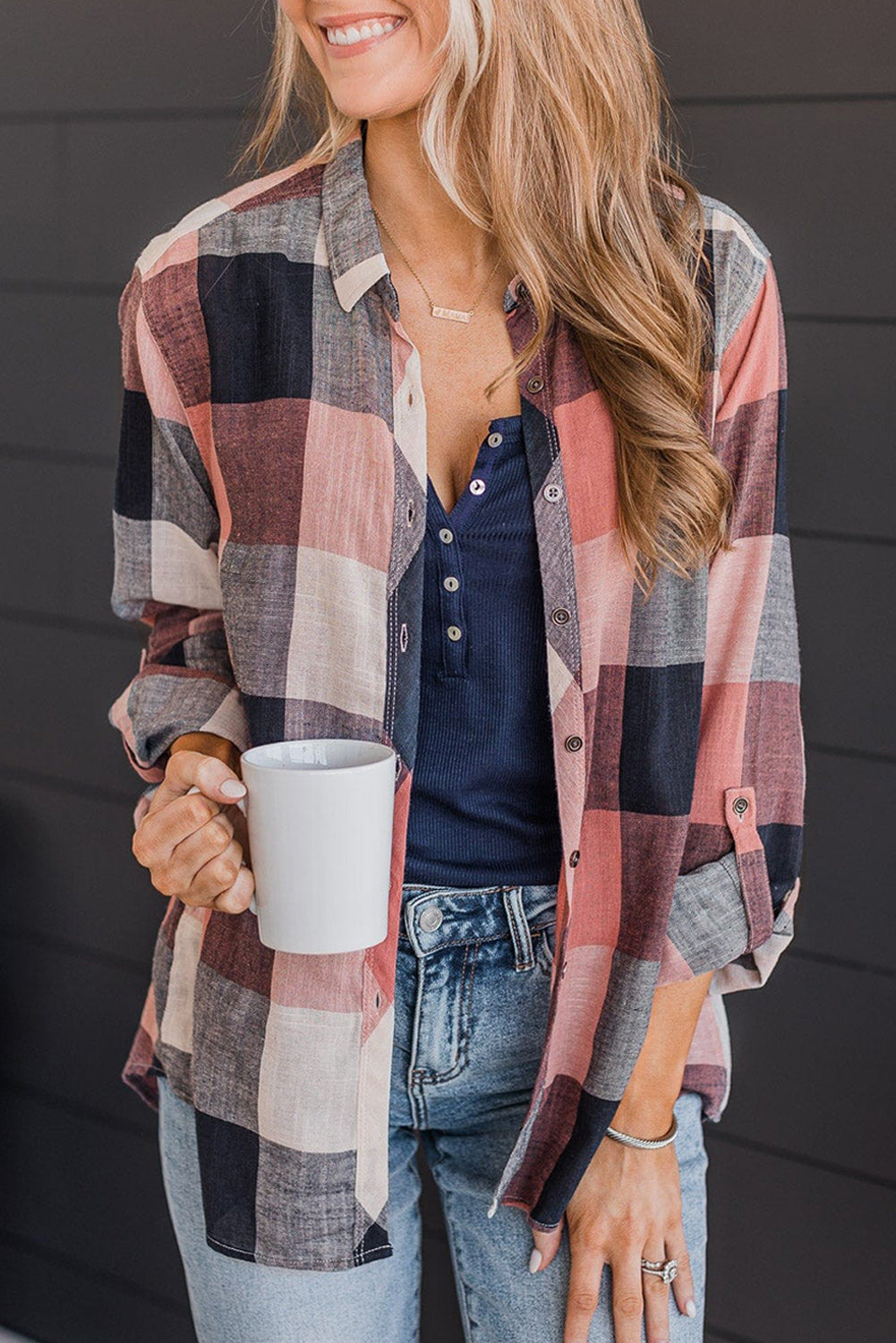 Plaid Button Front Shirt