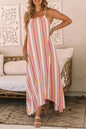 Stripe Sleeveless Maxi Dress