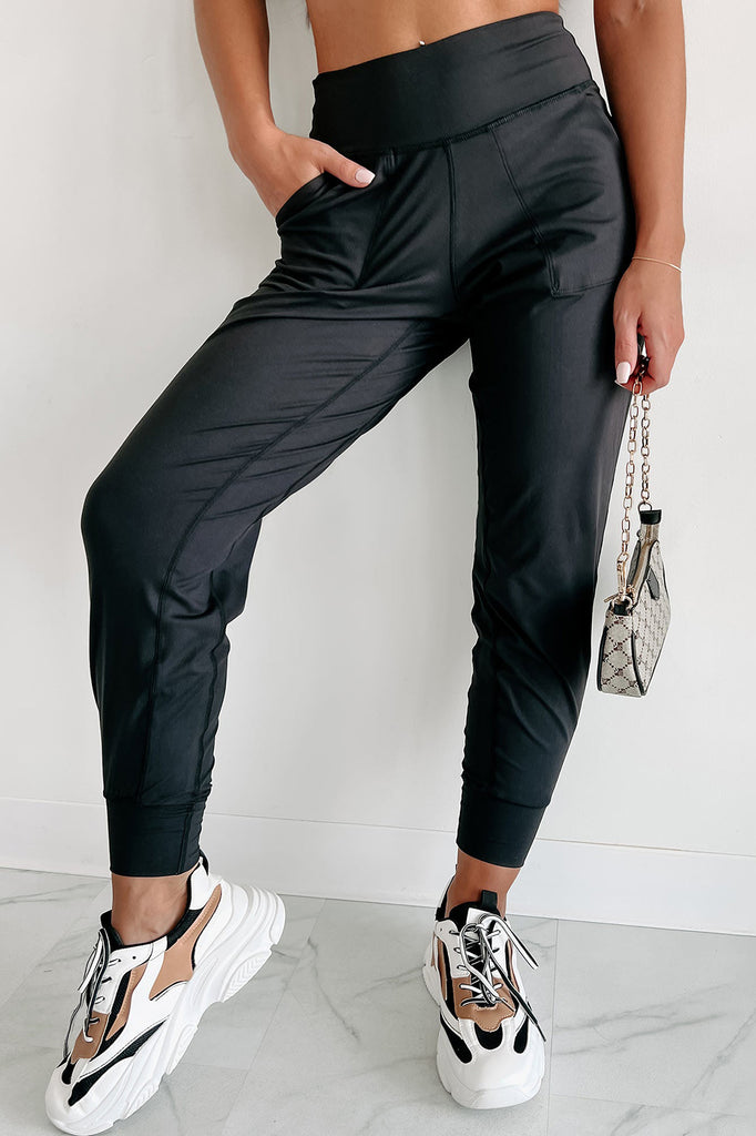 Exposed Seam Pocketed Joggers
