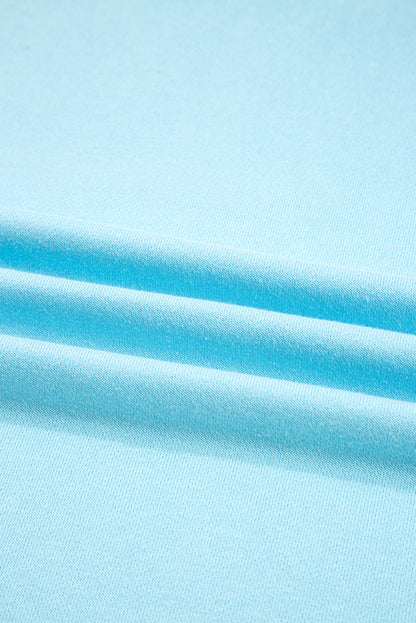 Plus Size Solid Pullover Top and Shorts Set