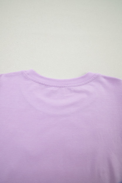 Mardi Gras Sequin Graphic Patchwork T-Shirt