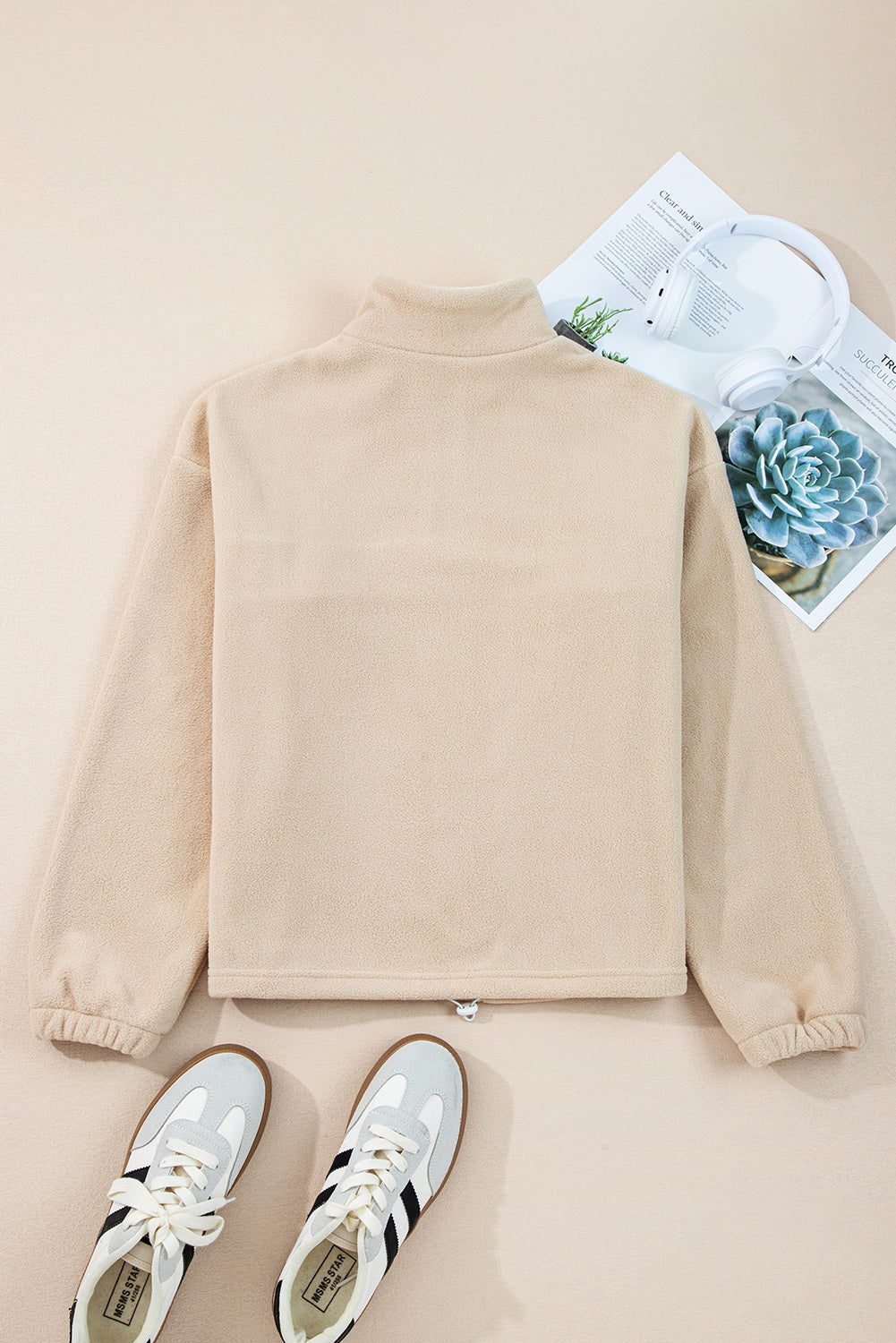 Colorblock Fleece Half Zip Long Sleeve Sweatshirt
