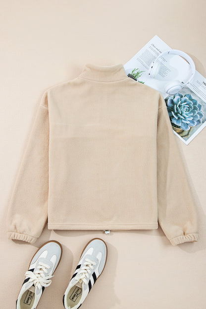 Colorblock Fleece Half Zip Long Sleeve Sweatshirt