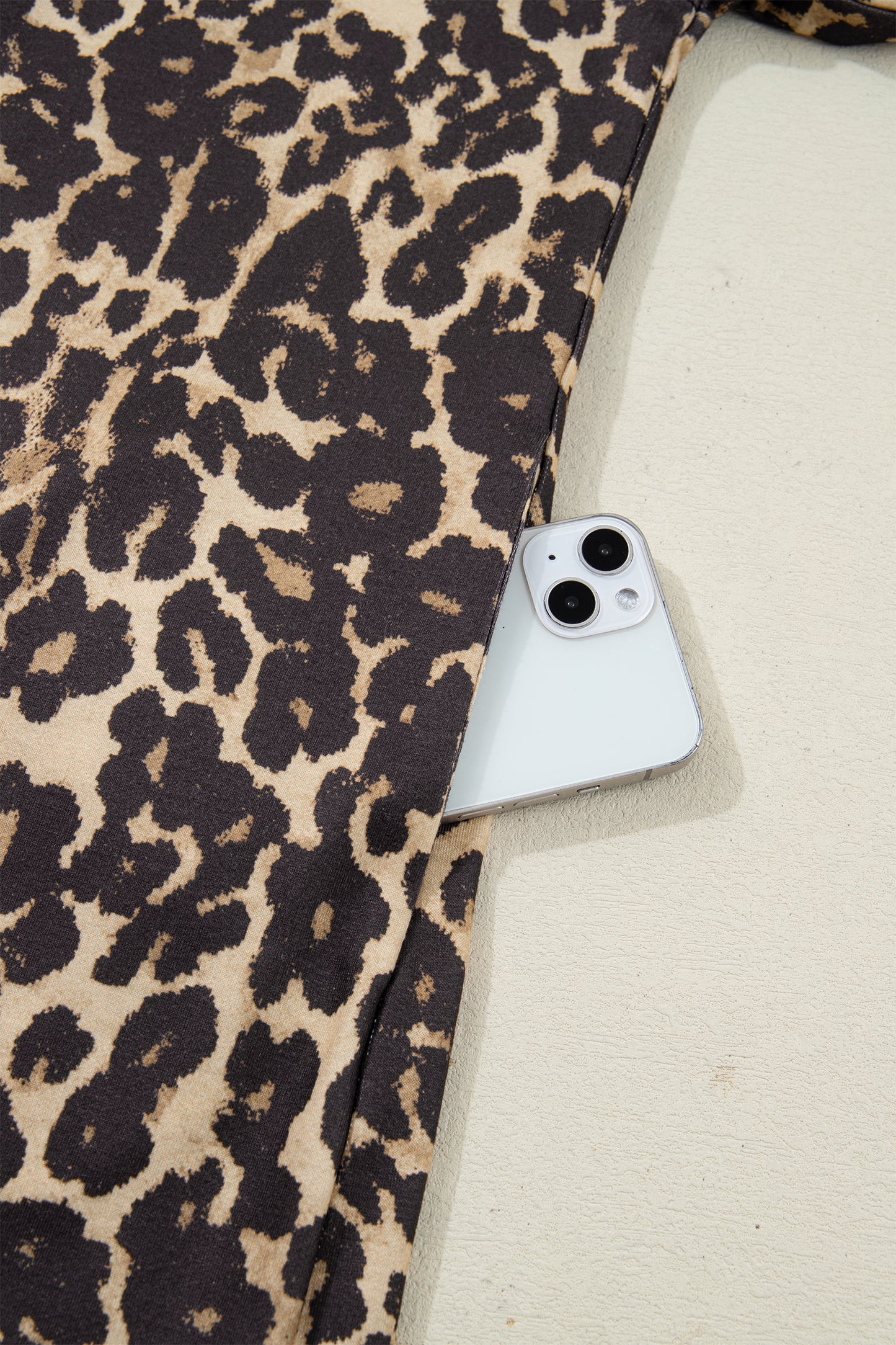 Leopard Varsity Stripe Contrast T-Shirt Dress