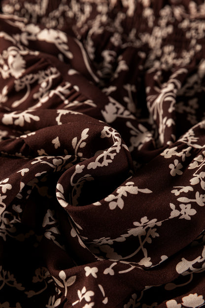 Ditsy Floral Long Sleeve Flared Mini Dress