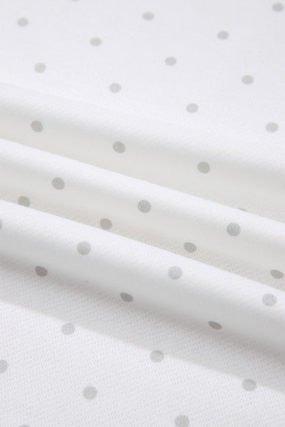 Polka Dot Side Stripe Detail Sweatshirt & Shorts Set
