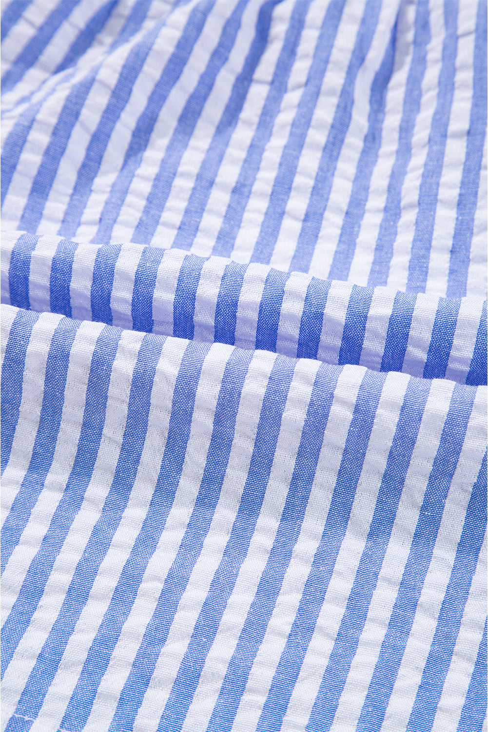 Stripe 3/4 Sleeve Pocketed Tiered Dress