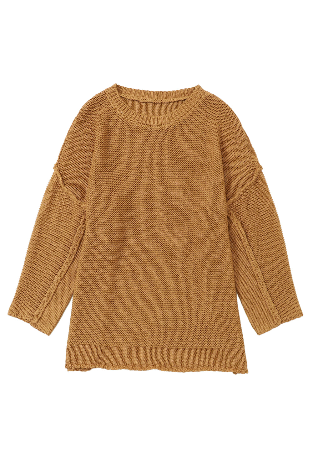 Round Neck 3/4 Sleeve Sweater