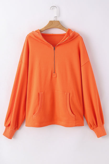 Solid Kangaroo Pocket Oversized Hoodie