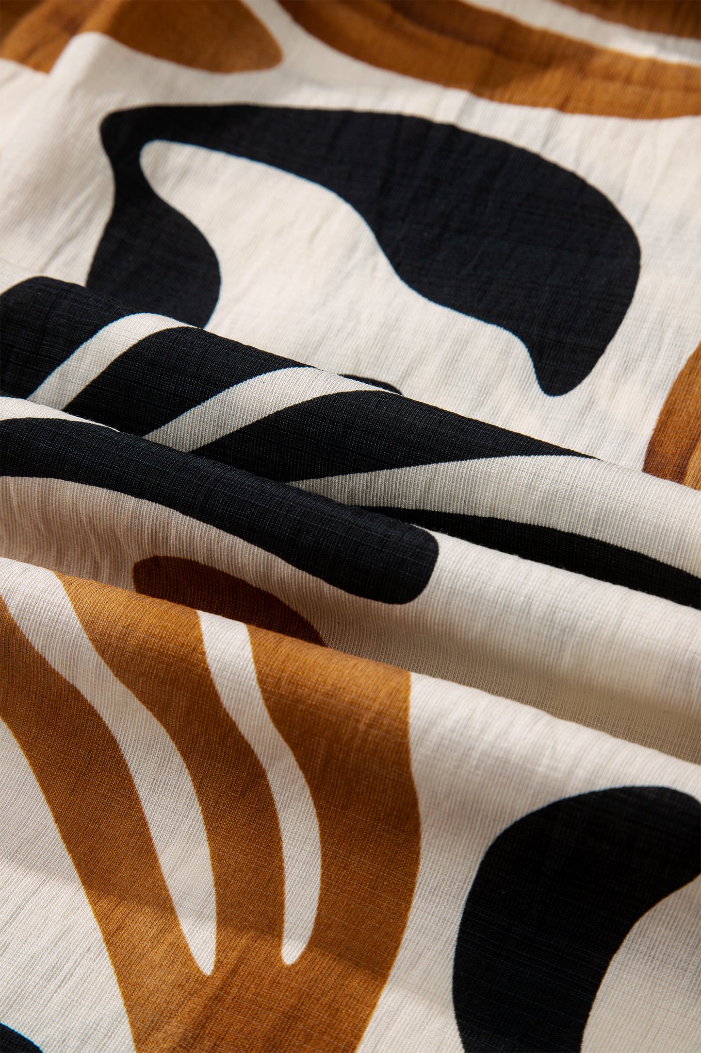 Plus Size Boho Abstract Long Sleeve Maxi Dress