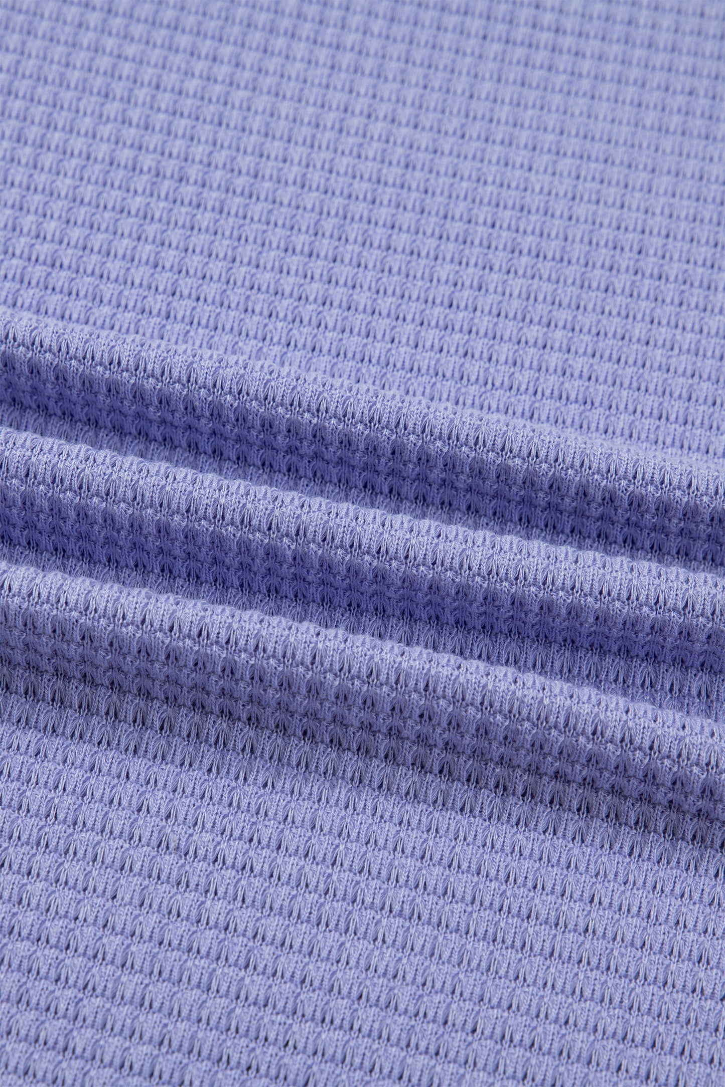 Solid Waffle Knit V-Neck Short Sleeve Top