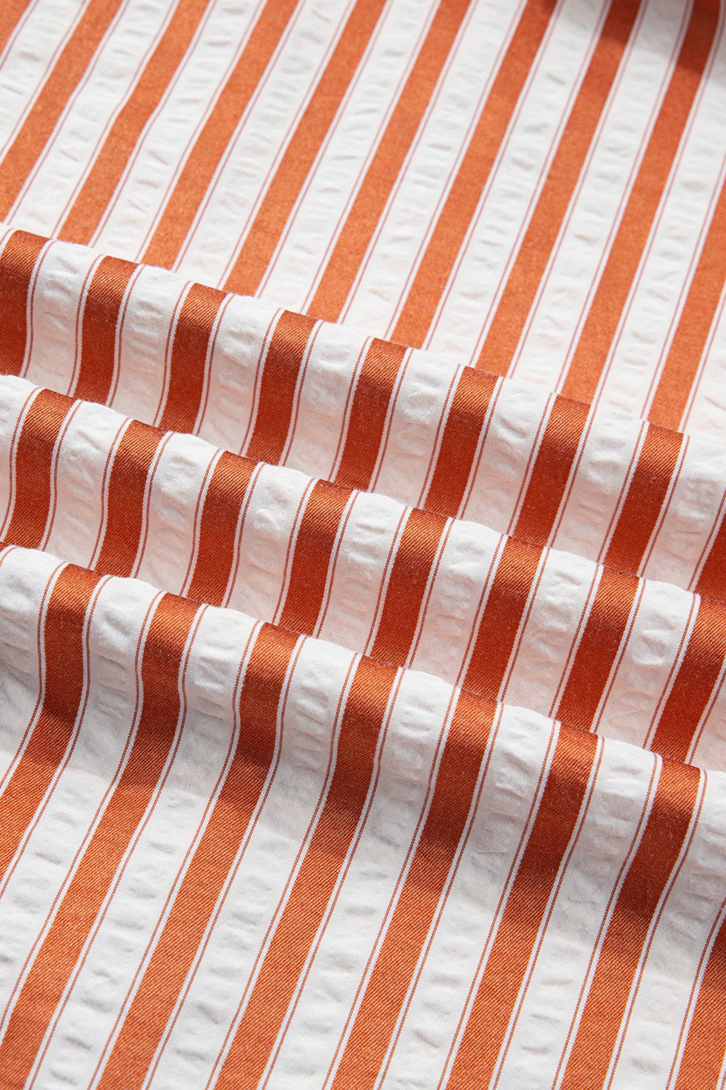 Stripe Pleated Frilled V-Neck Mini Dress