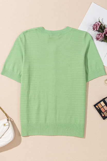 Holiday Jacquard Short Sleeve Cardigan