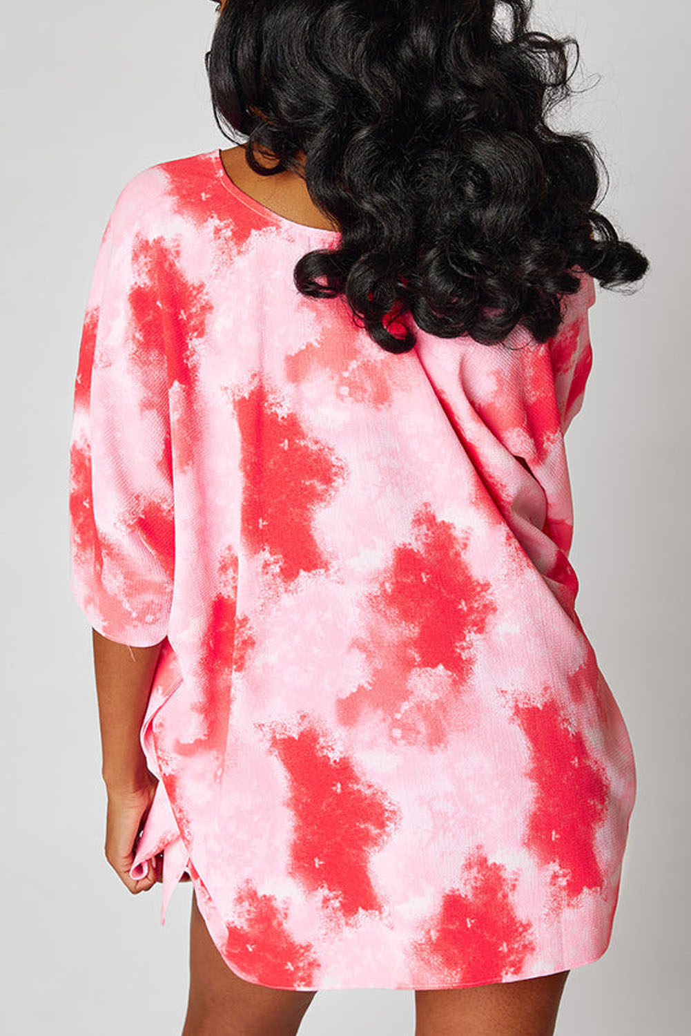 Tie Dye 3/4 Sleeve Top Plus Size