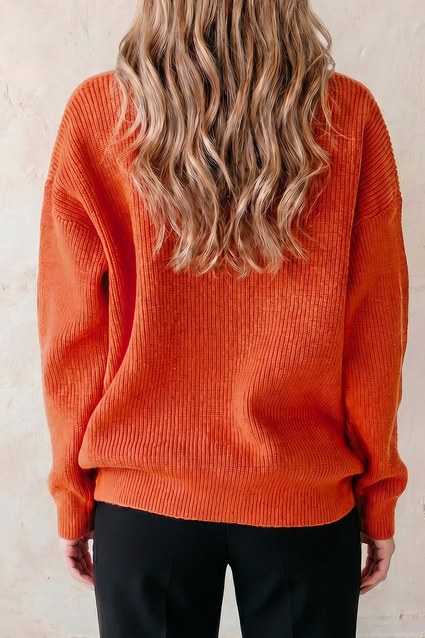 Halloween Drop Shoulder Long Sleeve Round Neck Sweater