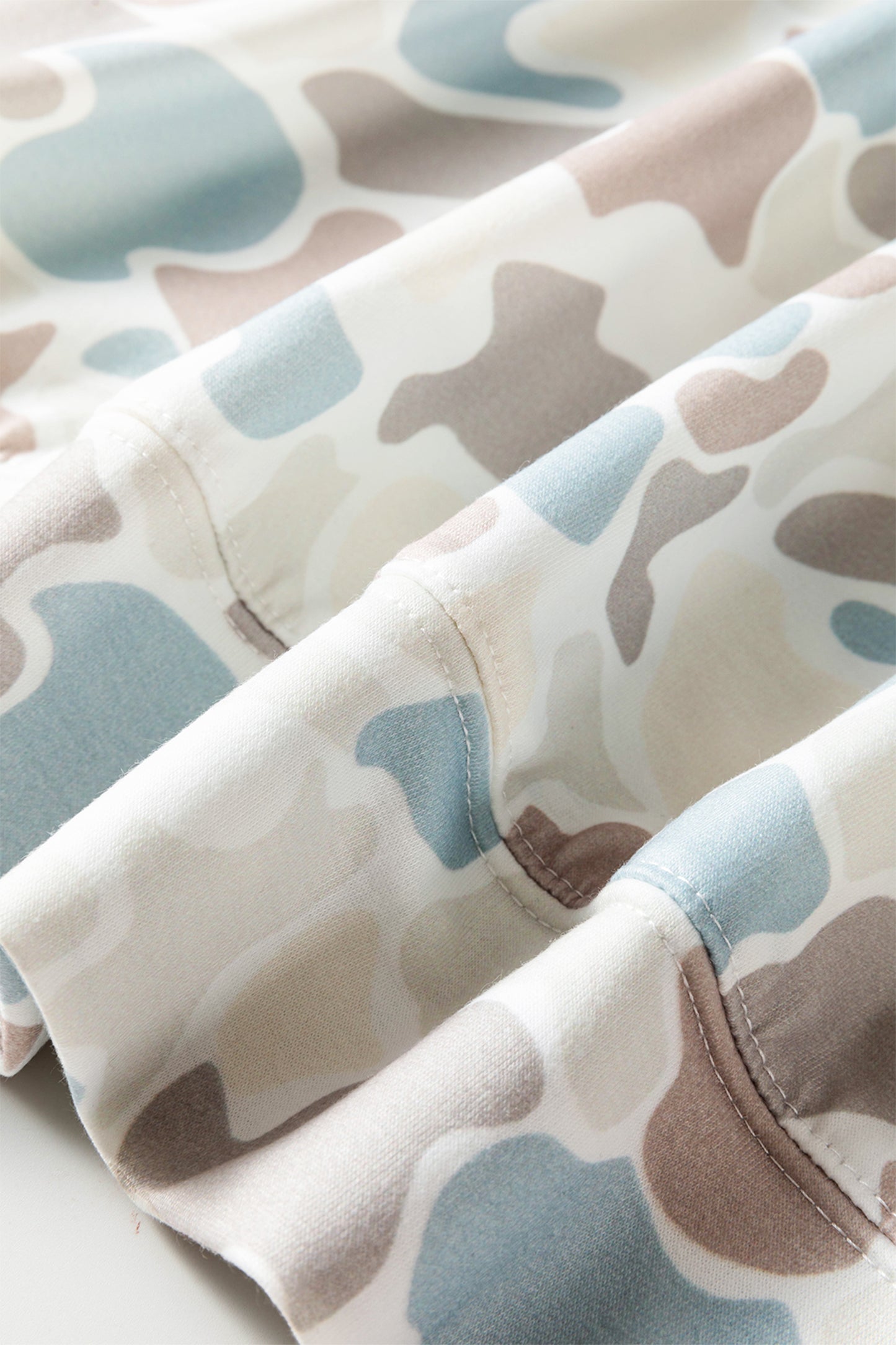 Camo Long Sleeve Hooded Pullover Top