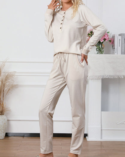 Henley Top and Pants Set