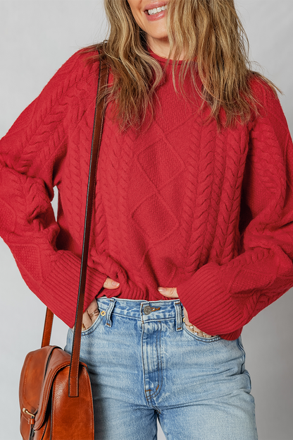 Cable Knit Long Sleeve Sweater