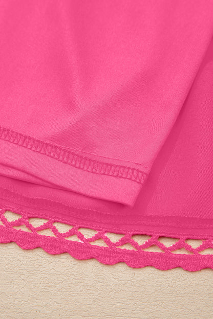 Plus Size Boho Frilled Elastic Waist Shorts