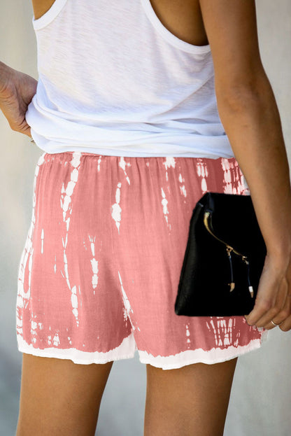 Tie-Dye Drawstring Shorts