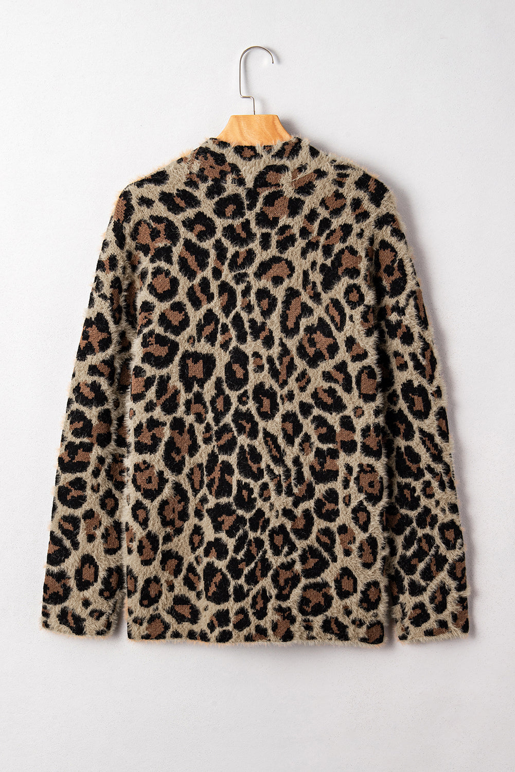 Leopard Open-Front Cardigan