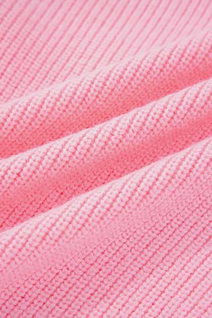 Merry Candy Cane Embroidered Crewneck Sweater